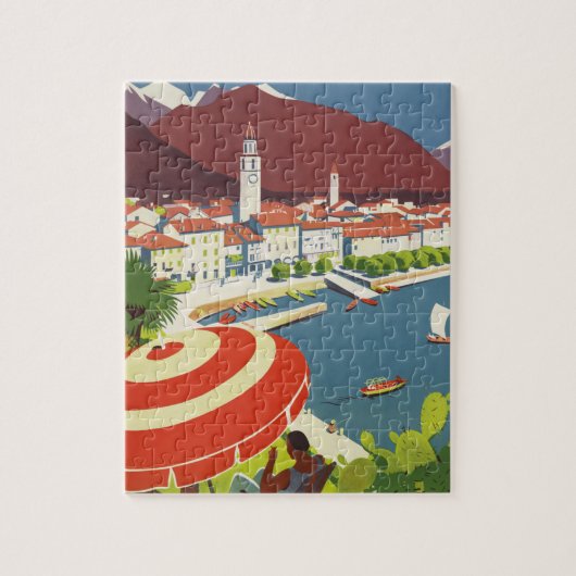 Vintage Travel Zwitserland Legpuzzel (Verticaal)