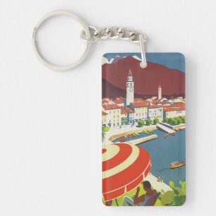 Vintage Travel Zwitserland Sleutelhanger