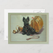 Vintage Traveling Scottie Dog Briefkaart (Voorkant / Achterkant)