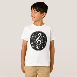 Vintage Treble Clef Muzieknoten Student T-shirt