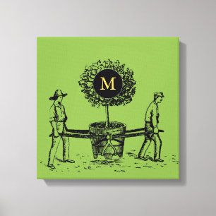 Vintage Tree Family Reunion Monogram Canvas