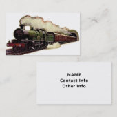 Vintage trein visitekaartje (Voorkant / Achterkant)