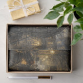 Vintage Treinstation Decoupage Tissuepapier (Geschenk)