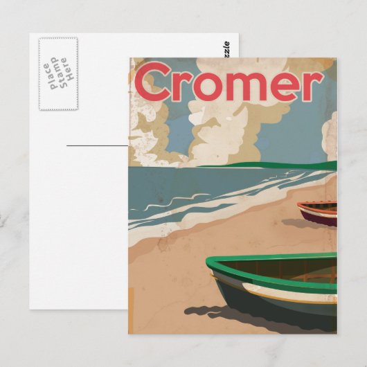 Vintage treinstel briefkaart (Voorkant / Achterkant)