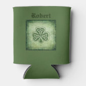 Vintage trendy grundge Irish shamrock Blikjeskoeler (Voorkant)