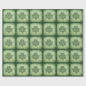 Vintage trendy grundge Irish shamrock Cadeaupapier (Vlak)