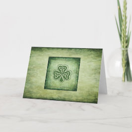 Vintage trendy grundge Irish shamrock Kaart