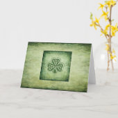 Vintage trendy grundge Irish shamrock Kaart (Gele Bloem)