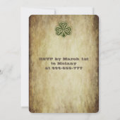 Vintage trendy grundge Irish shamrock Kaart (Achterkant)