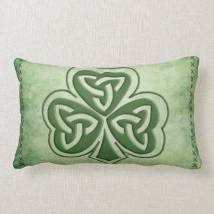 Vintage trendy grundge Irish shamrock Kussen