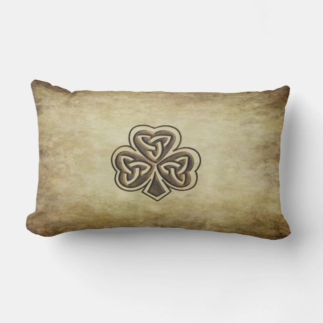 Vintage trendy grundge Irish shamrock Kussen (Voorkant)