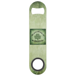 Vintage trendy grundge Irish shamrock Speed Flessenopener