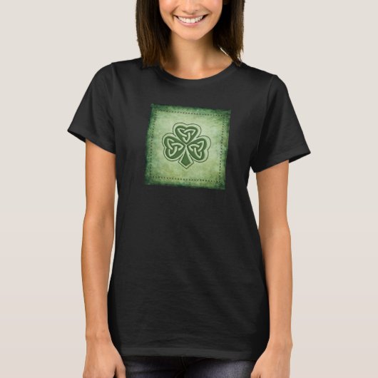 Vintage trendy grundge Irish shamrock T-shirt (Voorkant)