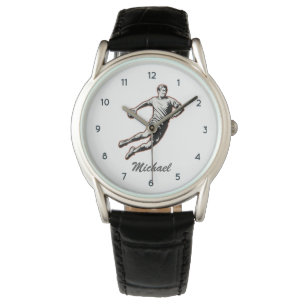 Vintage Trendy Moderne Handbalspeler Gepersonalise Horloge