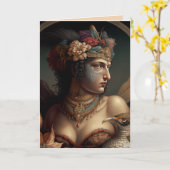 VINTAGE TRIBAL BIRTHDAY Wenskaart Kaart (Gele Bloem)