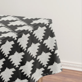 Vintage Tribale Geometrische Vogel | Zwart & Ivoor Tafelkleed
