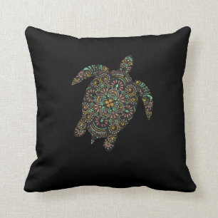 Vintage Tribale Hawaiiaanse Zee schildpad Kussen