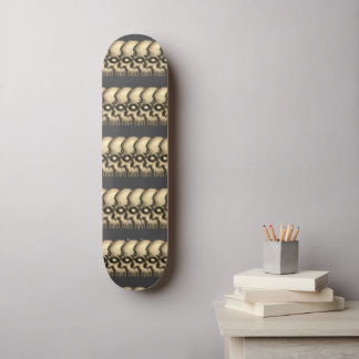 Vintage Tribale Schedelpatroon Grunge Sepia Gotisc Persoonlijk Skateboard