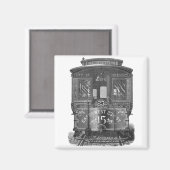 Vintage Trolley Koelkast Magnet (Voorkant / Achterkant)