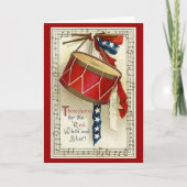 Vintage Trommel & Lint - Kaart (Voorkant)