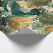vintage tropical leaf pattern aesthetic cadeaupapier (Hoek)
