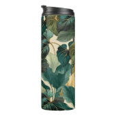 vintage tropical leaf pattern aesthetic thermosbeker (Geroteerd rechts)