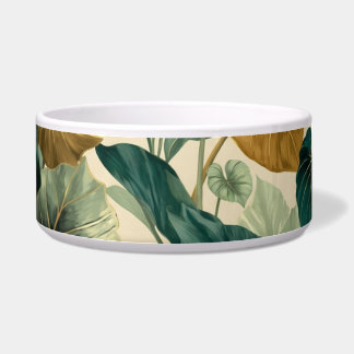 vintage tropical leaf pattern aesthetic voerbakje