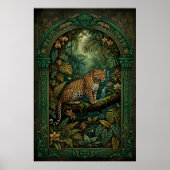 Vintage Tropical Leopard Poster (Voorkant)