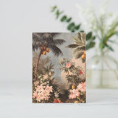 Vintage Tropical Paradise with Palm Trees Briefkaart (Staand voorkant)