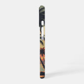 Vintage Tropical Sunset Scene iPhone 16 Hoesje (Linkerkant)