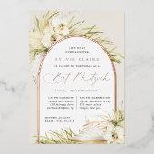 Vintage Tropics | Bat Mitzvah Folie Uitnodiging (Voorkant)