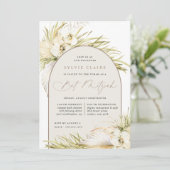 Vintage Tropics Boho Bat Mitzvah Kaart (Staand voorkant)