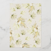 Vintage Tropics Doop Folie Uitnodiging (Achterkant)