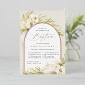 Vintage Tropics | Doop Folie Uitnodiging (Staand Voorkant)