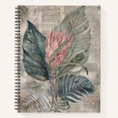 Vintage Tropics: Maui Protea Notitieboek (Voorkant)
