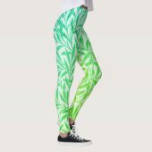 Vintage Tropisch Groen Wilgenbladeren Botanisch Leggings (Rechts)