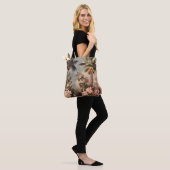 Vintage Tropisch Paradijs met Palmbomen Tote Bag (Op model)