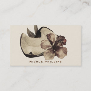 Vintage Tropische Kokos & Hibiscus Elegante Chic Visitekaartje