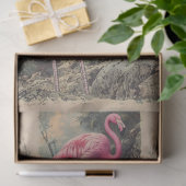 Vintage Tropische Roze Flamingo Decoupage Tissuepapier (Geschenk)