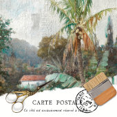 Vintage Tropische Rustieke Textuur Decoupage Tissuepapier