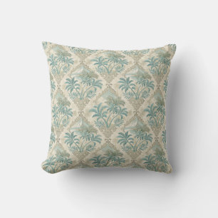 Vintage Tropische Toile Kust Elegantie Ontwerp Kussen
