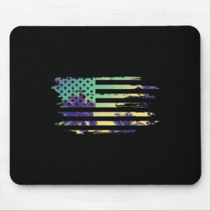 Vintage Tropische Zomer Vakantie En Usa Vlag Stran Muismat