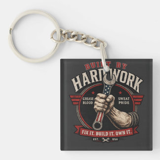 Vintage Trots Mechanic Geschenk - Gebouwd Door Har Sleutelhanger