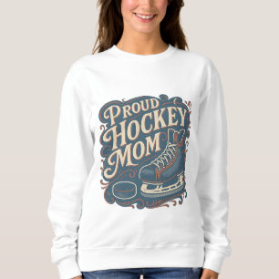 Vintage Trots op Hockey Moeder Schaatsontwerp Trui
