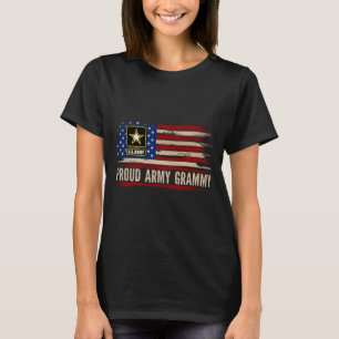 Vintage Trots op Leger Grammy Amerikaanse Vlag Vet T-shirt