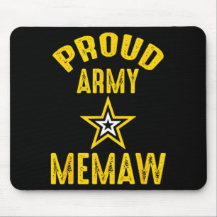 Vintage trotse leger MEMAW veteranen familiereünie Muismat