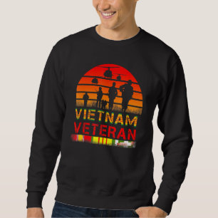 Vintage trotse Vietnam-veteraan Amerikaanse vlag l Trui