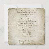 vintage trouwboek met bouquet kaart (Achterkant)