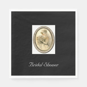 Vintage Trouwjurk Bruid Zwart Vrijgezellenfeest Servetten