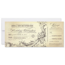 Vintage trouwkaarten - verfijnde bloeit